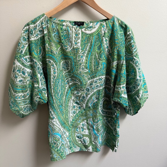 Size small Talbots paisley dolman sleeve shirt. - Picture 1 of 3